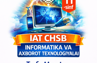 11-sinf Informatika va AT 3-chorak CHSB №3